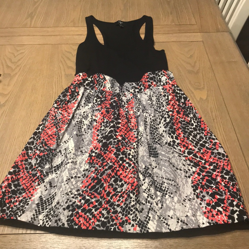 Aqua black mini dress